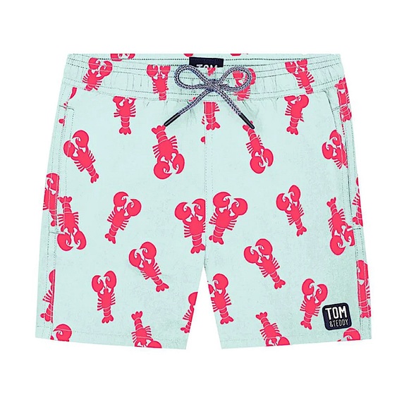 Tom & Teddy CLASSIC SWIM SHORTS
Light Blue & Berry Lobster - Picture 1 of 4